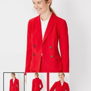 Ann Taylor Short Fitted Double Breasted Blazer - 8P